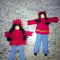 2 jolies petites poupées réalisées par M.P.