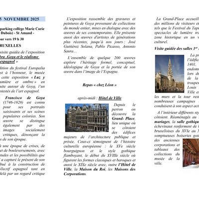 BRUXELLES le 15 novembre 2025