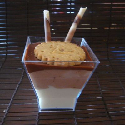 Verrine aux trois chocolats