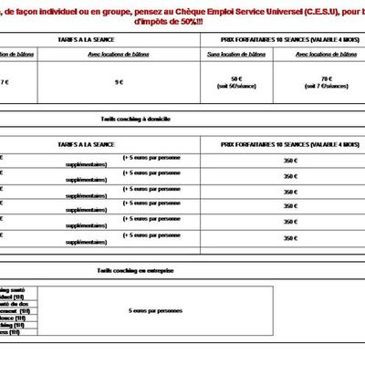 Tarifs