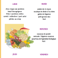 Menus des repas scolaires du 24 au 28 octobre 2011