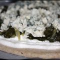 Pizza aux blettes, ricotta et gorgonzola