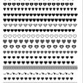 Galons imprimés: Coeurs en noir et blanc