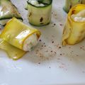 Courgettes à la brousse ou chèvre frais et à la menthe