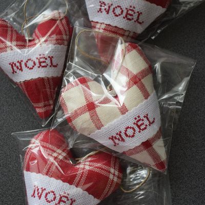 CŒURS en LIN pour NOËL by Gen