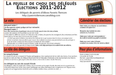 Elections de délégués de parents d'élèves