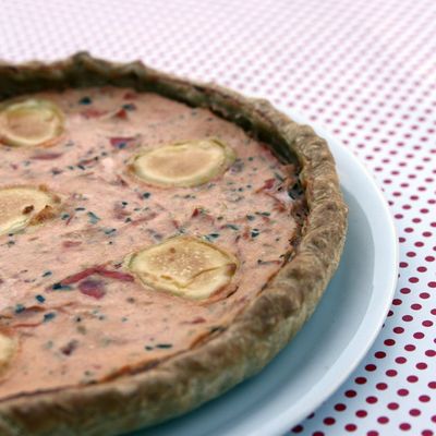 Tarte à la tomate, chèvre et basilic