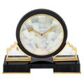 Black Onyx, Mother-of-Pearl, Rock Crystal and Gilt Metal Sunburst Clock, Cartier, Paris