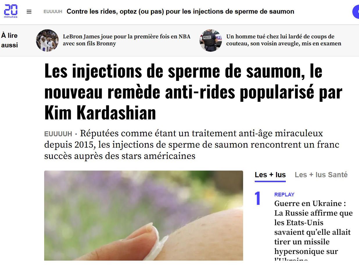 Du sperme dans la joue