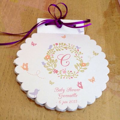 Livre d'or baby shower collection " envolée de papillons "