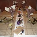 table chocolat et lin: