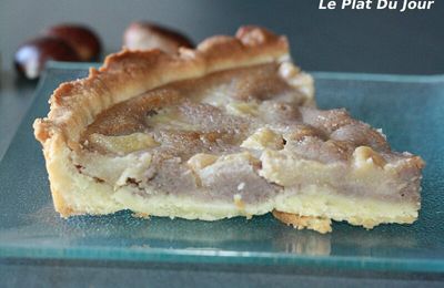 Tarte aux poires et crème de marrons