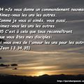 Jean 13:34,35 - Aimez vous les uns les autres... (Versets Illustrés)