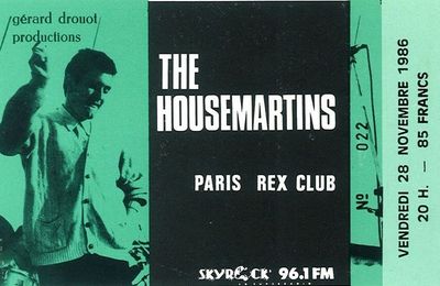 The Housemartins - Vendredi 25 Novembre 1986 - Rex Club (Paris)