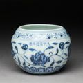 Blue-and-white jar with flowers, Dynasty, Xuande Mark and Period (1426 - 1435)