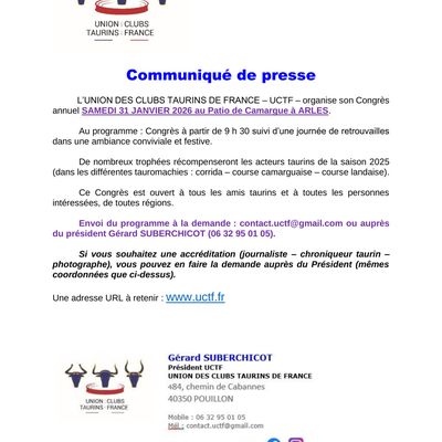 UCTF - CONGRÈS ANNUEL 2026