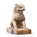 A white marble figure of a lion, Five dynasties-Song dynasty or later