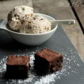 Glace aux brownies