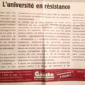 L'université est entrée en résistance !