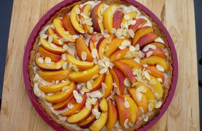 Tarte aux mascarpone et nectarines