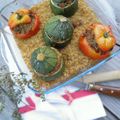 Petits farcis courgettes, tomates & boulghour