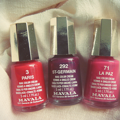 mes 3 vernis Mavala préférés du moment