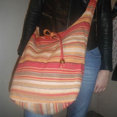 Sac boule orange / rouge