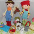 Tuto Jules et Lola à la ferme amigurumi au crochet fait main