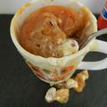 mug cake au caramel au beurre salé et au nougat