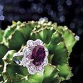 Alexandrite, fancy intense purplish pink diamond and diamond ring