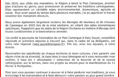 Carole Delga : soutien aux traditions camarguaises
