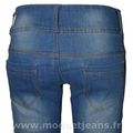 Jean Slim Fit Femme Délavé Taille Basse