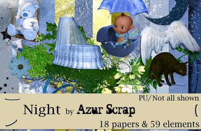 Kit Freebie d'Azur: Night