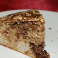 Gâteau nutella-poires-amandes