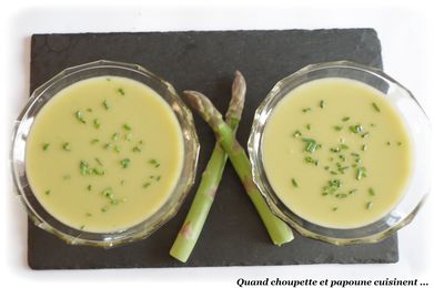 VELOUTE DE QUEUES D'ASPERGES VERTES
