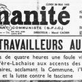 Lissagaray dans l'Humanité du 29 mai 1933