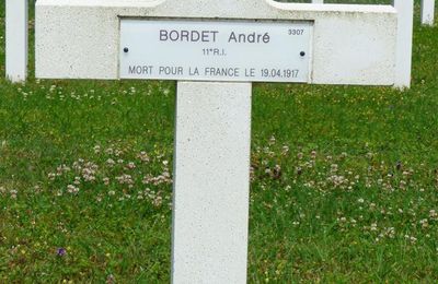 BORDET André (Pouligny Notre Dame) + 19/04/1917 Moronvilliers (51)