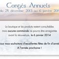 Congés annuels / Annual vacation