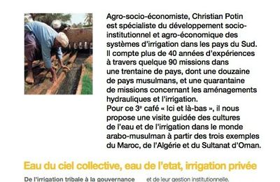 EAU DU CIEL, EAU DE L'ETAT, IRRIGATION PRIVEE