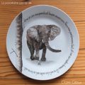 Peinture animalière sur assiettes en porcelaine