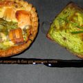 Tartelettes aux 2 saumons et asperges/petits flans aux asperges