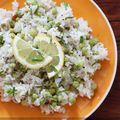 Riz pilaf aux petits pois, citron & menthe