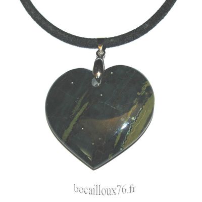 -DISPO---HELIOTROPE 1* - PENDENTIF COEUR Sur Attache et Anneau ARGENTE .