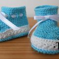 Bottines en point fantaisie au crochet