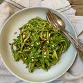 Linguine au vert de poireau