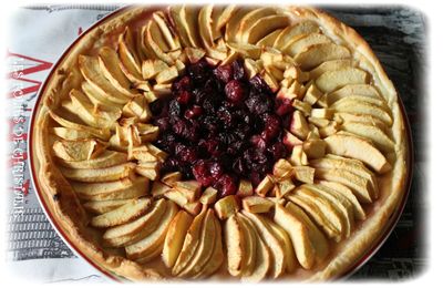 Tarte fine cerises pommes
