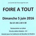 Brocante annuelle de Beaubec-La Rosière se tiendra le 5 juin 2016