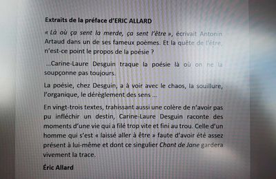 GRENIER JANE TONY, rencontre le samedi 16 septembre 2023, C.-L. DESGUIN répond aux questions d'ERIC ALLARD 