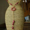 Collier Effet Céramique Rouge carmin