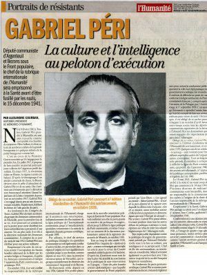 Gabriel Péri de Paul Eluard